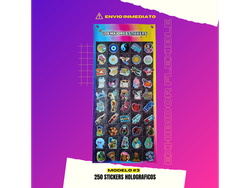#3_EXHIBIDOR + 250 STICKERS HOLOGRAFICOS