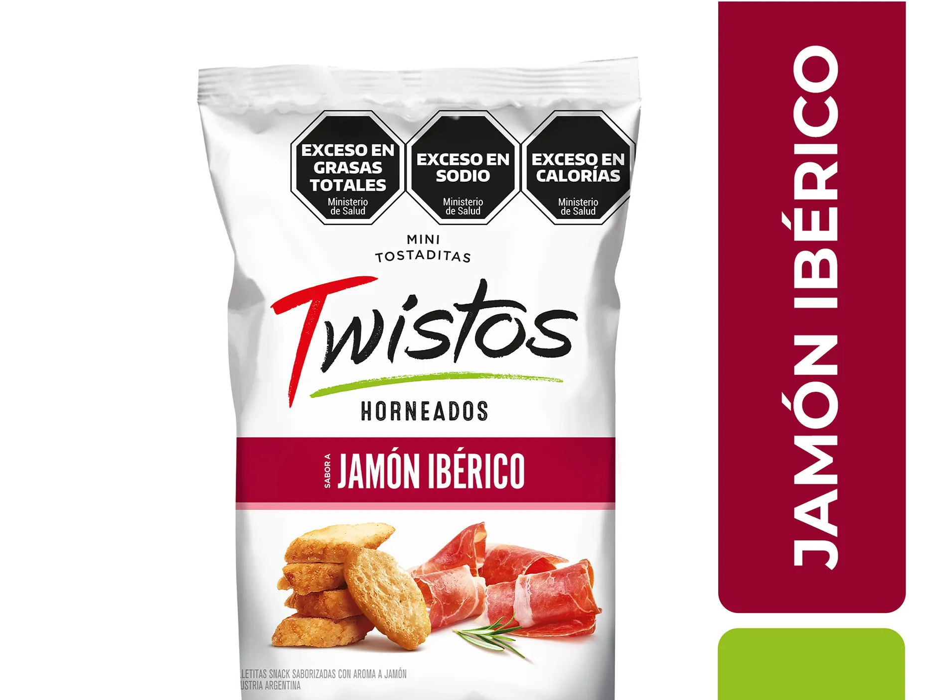 MINI TOSTADAS TWISTOS SABOR JAMON IBERICO 95G