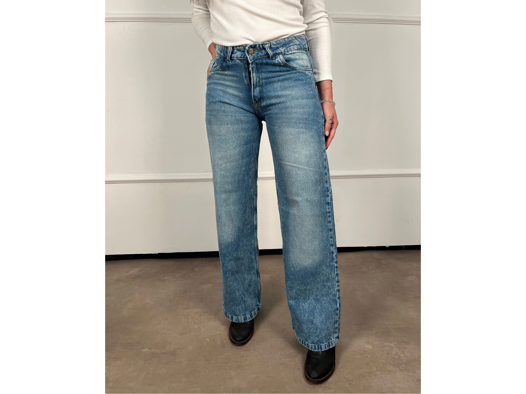 Jean Wide Leg Bleach - 78525