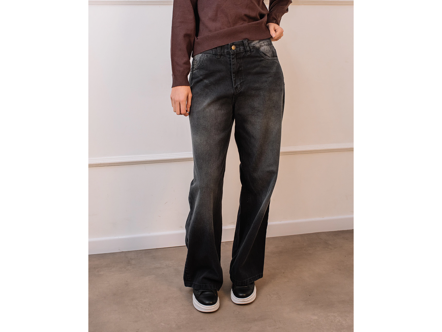 Jean Wide Leg Asfalto - 78912