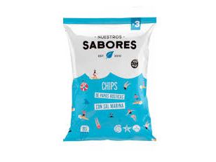 Nuestro sabores Chips con sal marina 80g