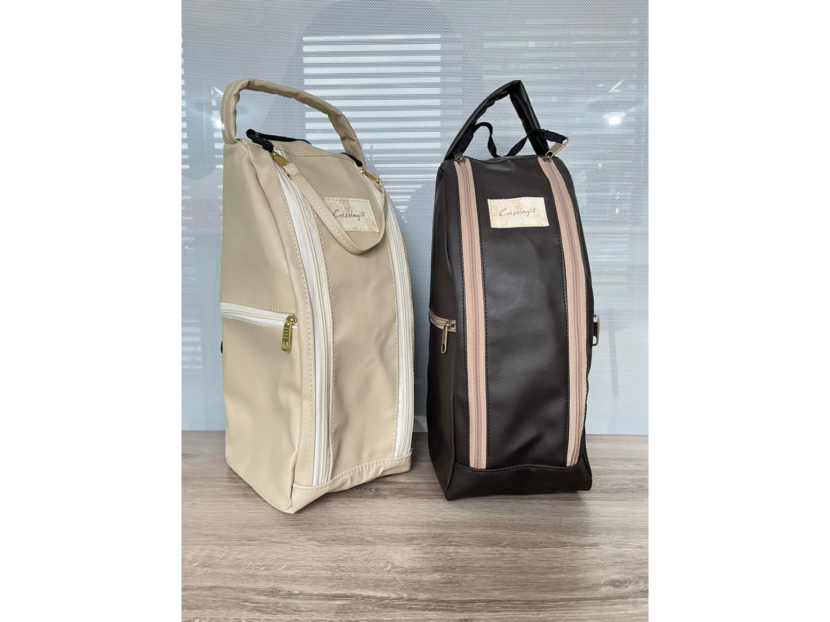 PORTA TERMO MOCHILA OVAL DAYSI ECOCUERO PLAVINIL