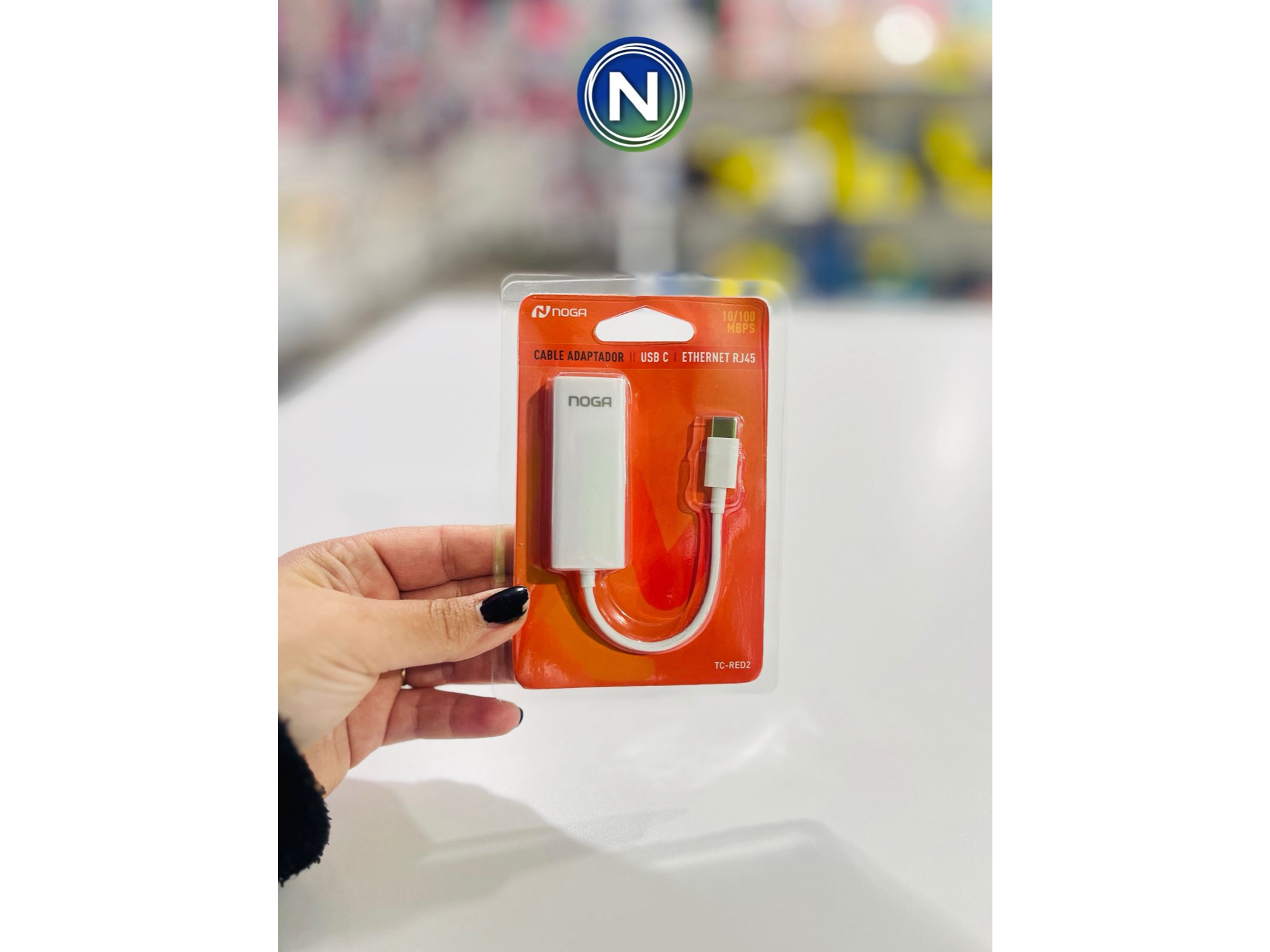 CABLE ADAPTADOR TIPO C / ETHERNET RJ45 NOGA 8TC-RED2)
