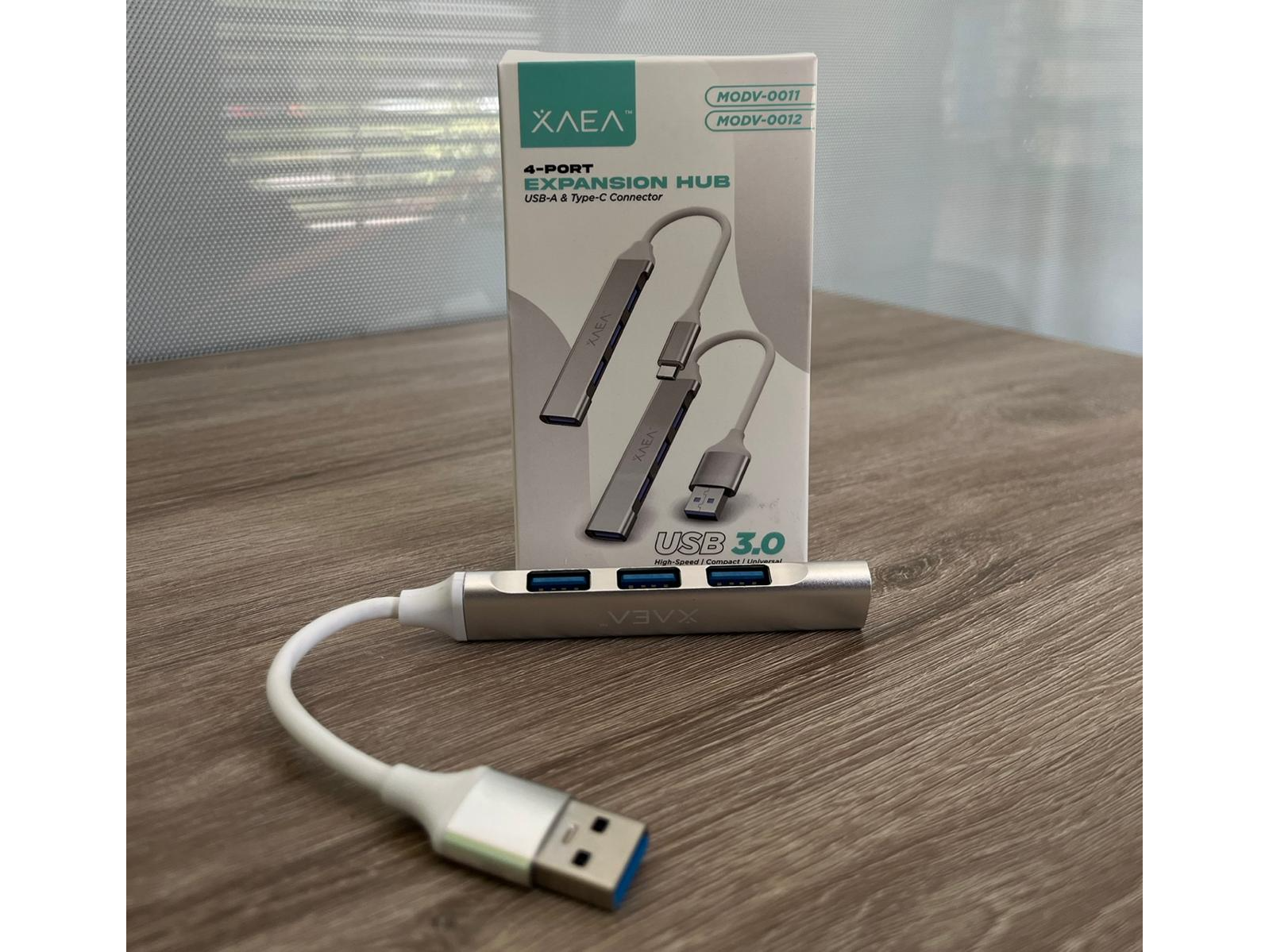HUB USB 3.0 4 PUERTOS USB-A C/CABLE USB-A MODV-0011