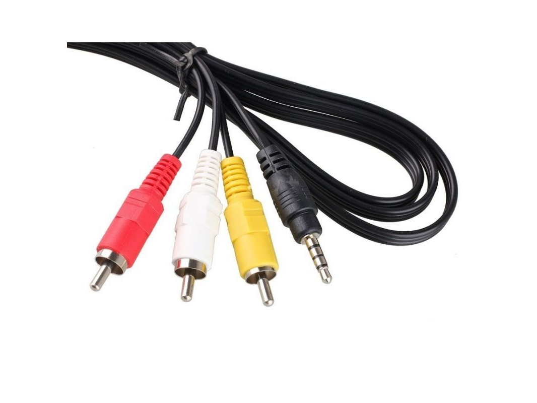 CABLE 3 RCA A PLUG 3.5 (1.5MTS)(BOLSITA AZUL)