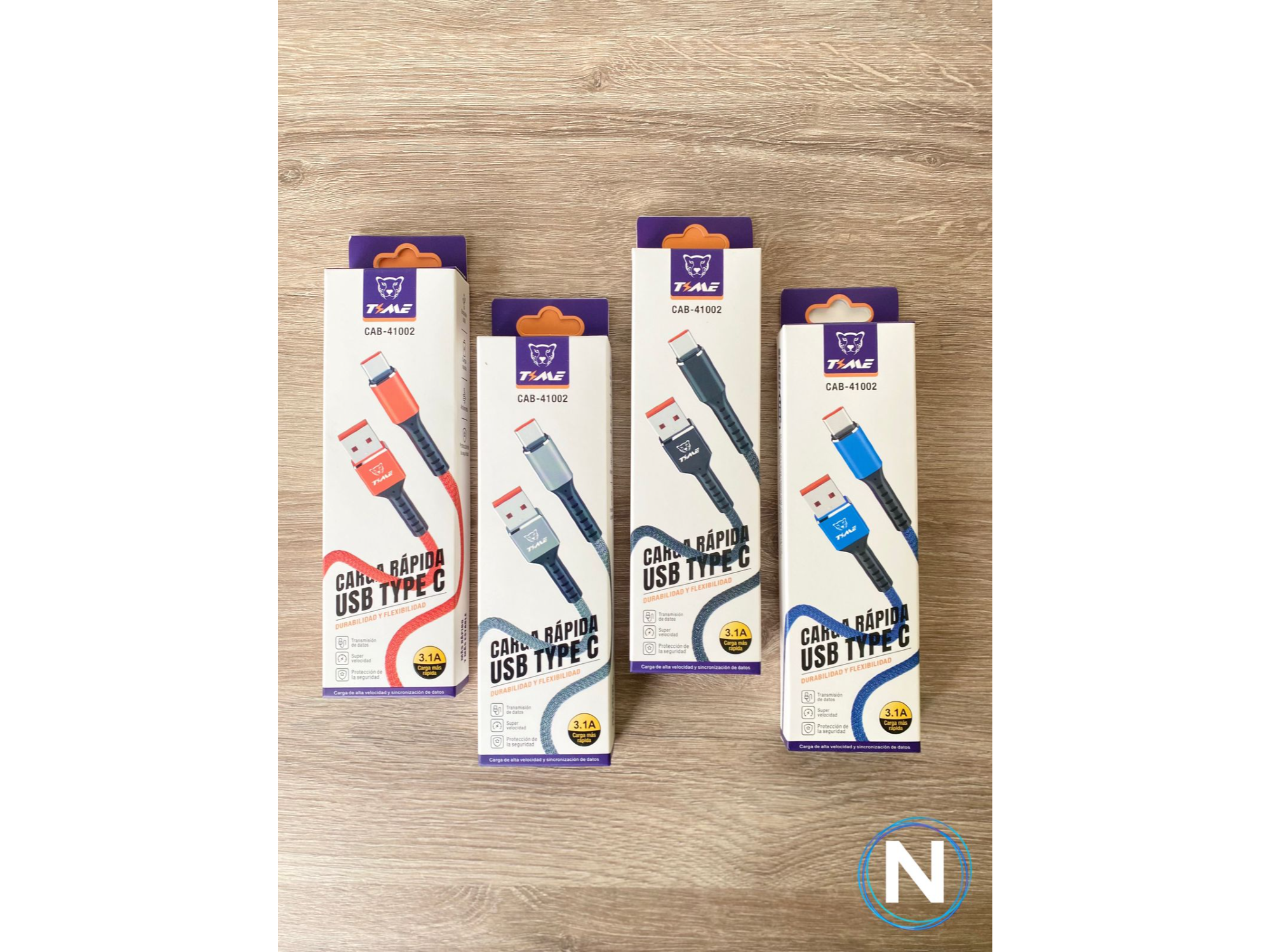CABLE USB TIPO C 3.1 TIME (CAB-41012)(CORDON REFORZADO)