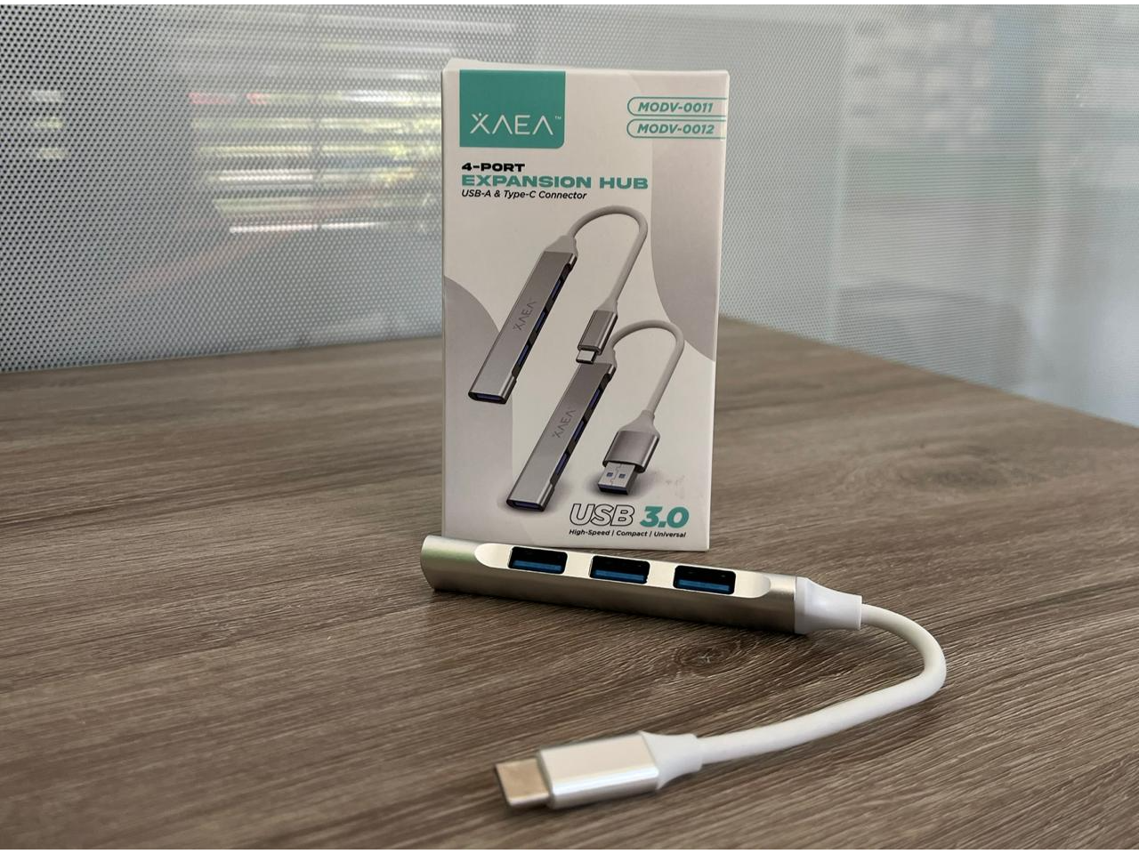 HUB USB 3.0 4 PUERTOS USB C/CABLE TIPO C MODV-0012