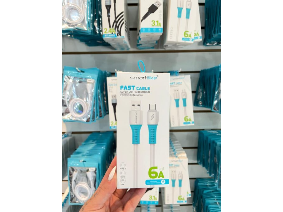 CABLE USB TIPO C 6A ENGOMADO SMARTILIKE (MT-XC02)