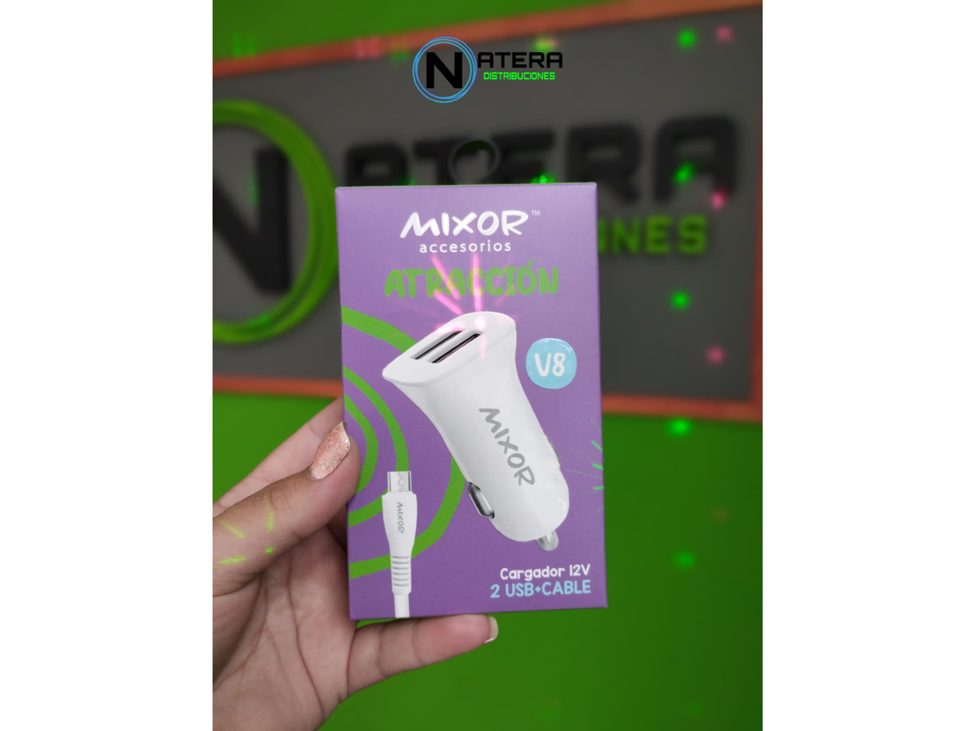 CARGADOR 12V 4,2A MICRO MIXOR ATRACCION (2 USB + CABLE) (MODM-042)