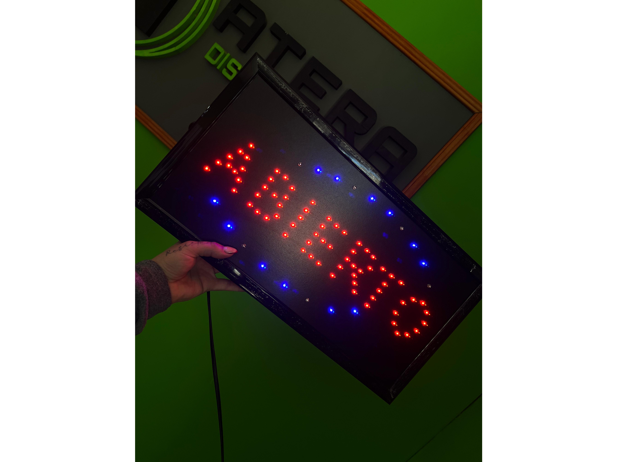 CARTEL LED "ABIERTO" ORYX XW-07
