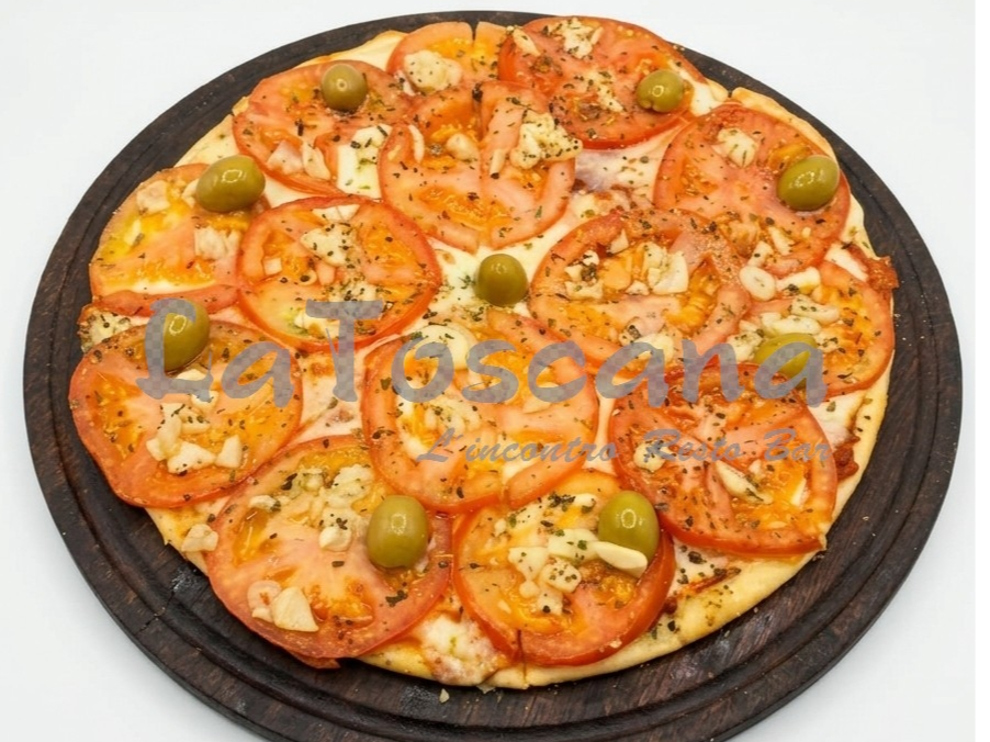Pizza de Tomate y Ajo