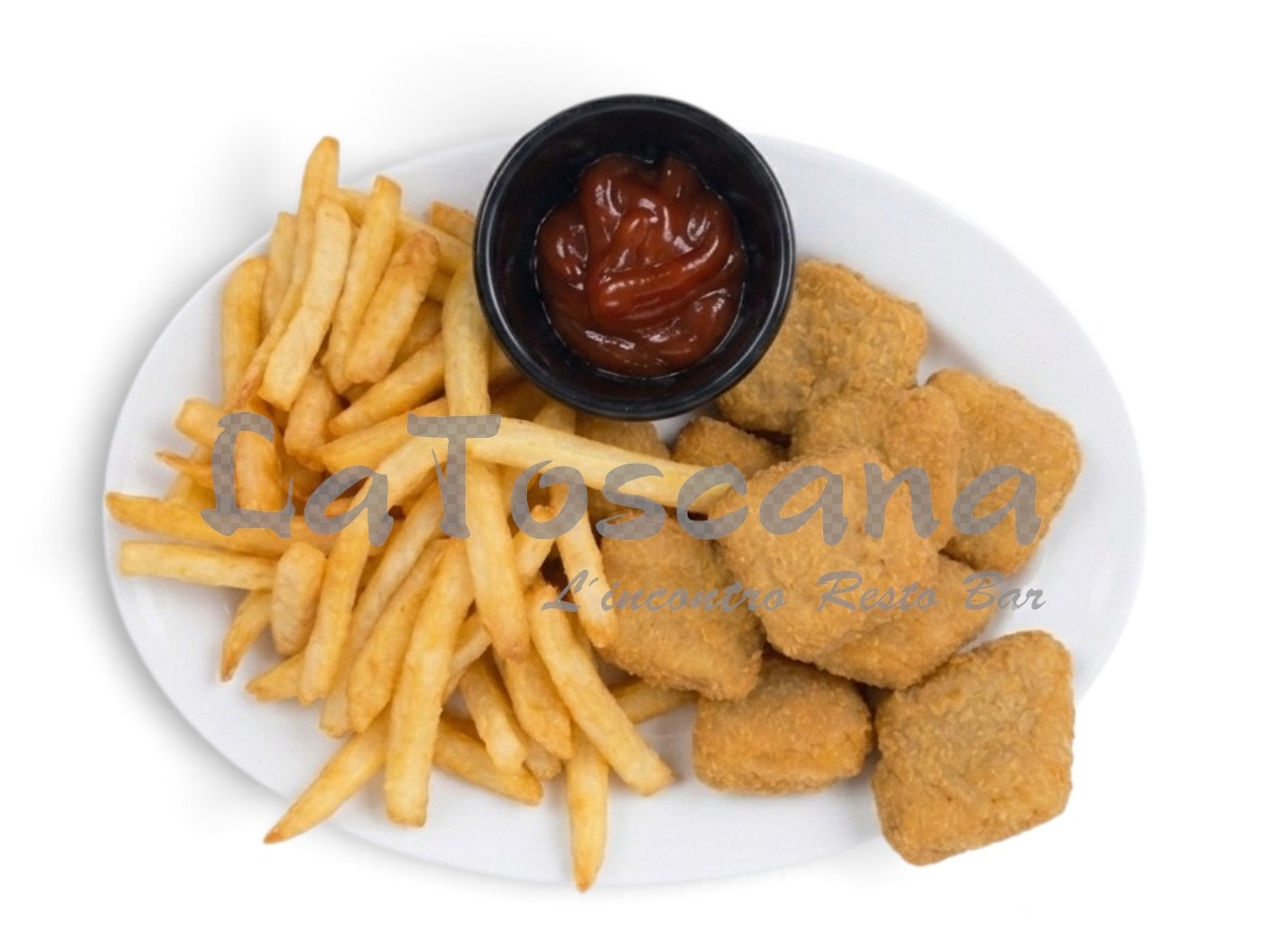 Nuggetts de Pollo con Papas Fritas
