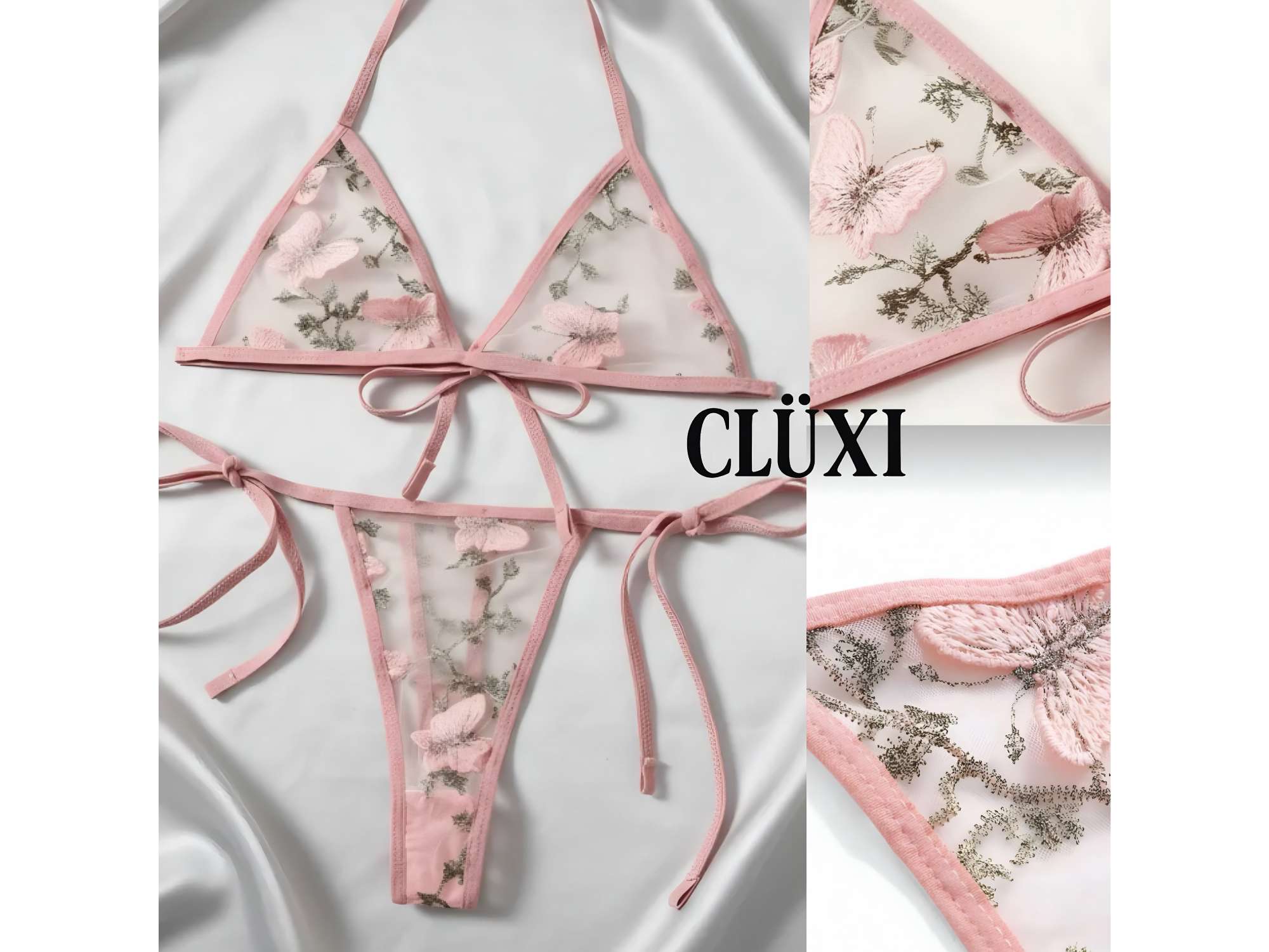 ENCAJE BORDADO BÜTTERFLY | PINK