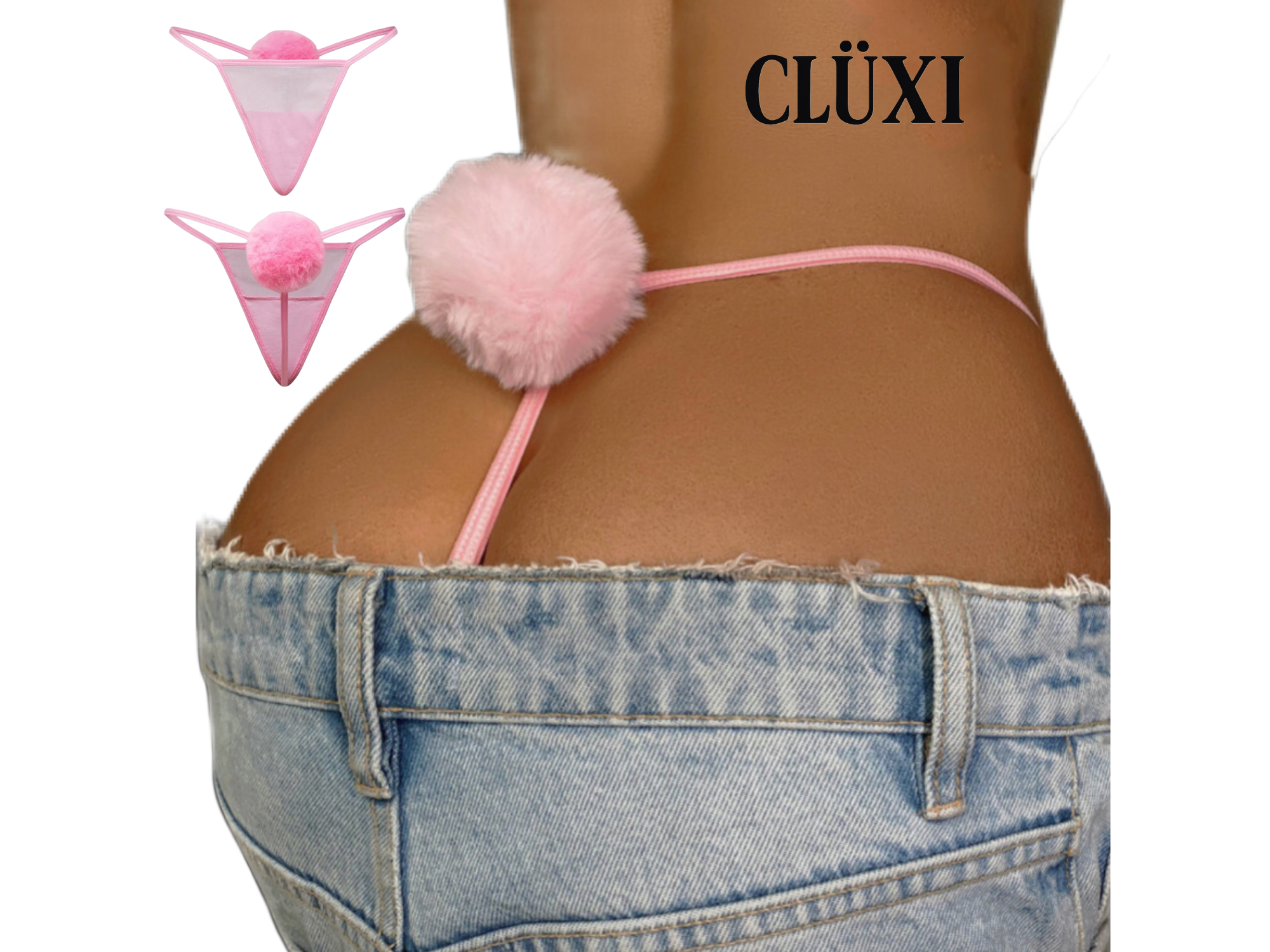 TANGA CON POMPÓN | ROSA |