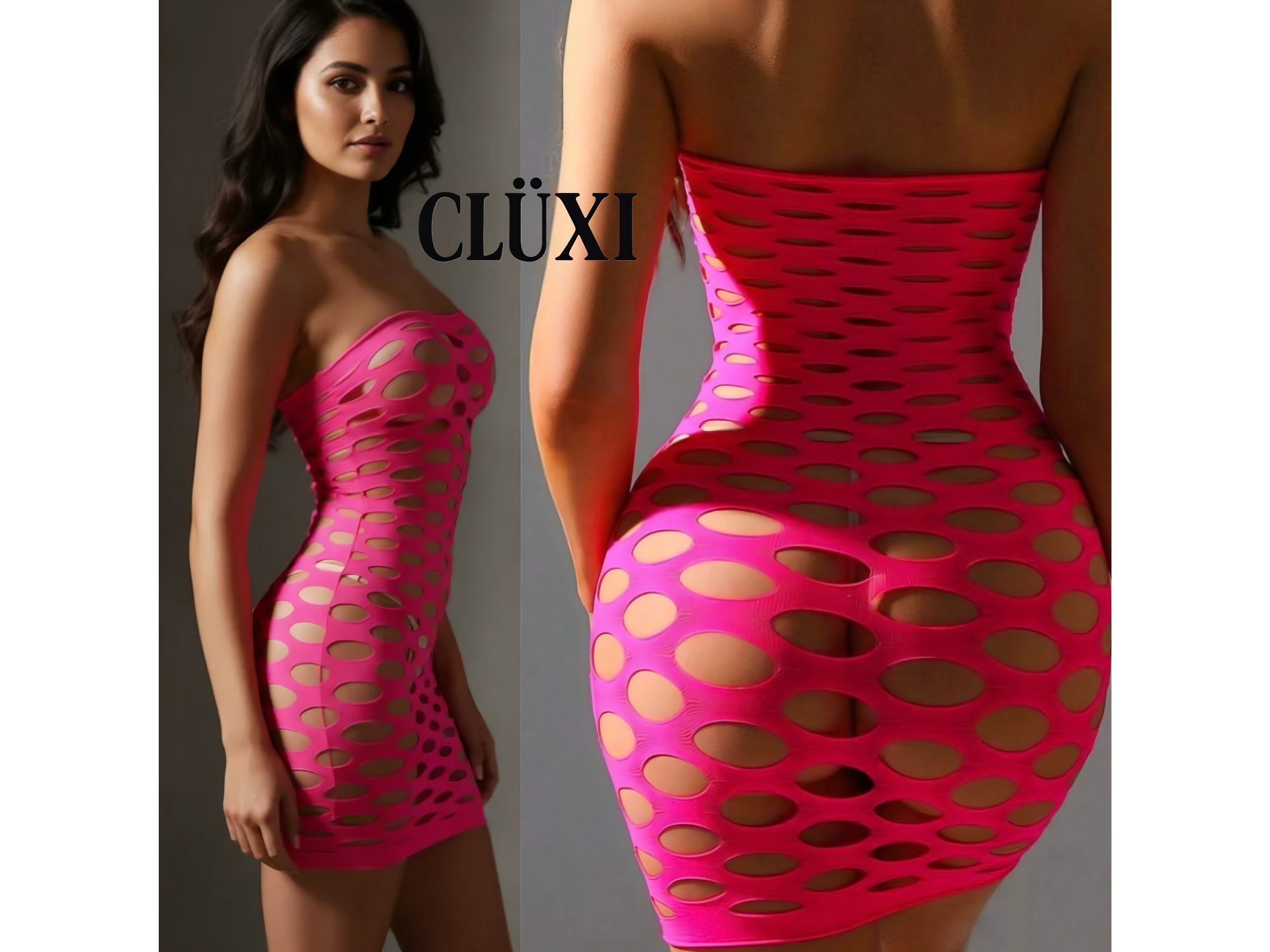 VESTIDO ELÁSTICO SEXY | FUCSIA