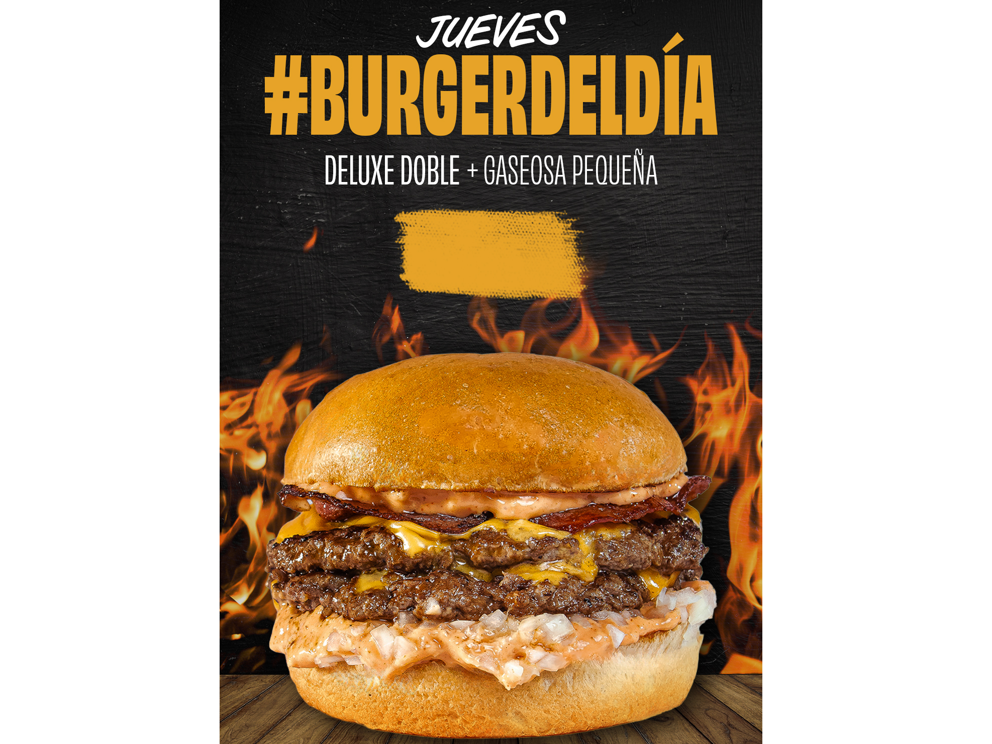 Promo Jueves(deluxe doble+papas+gaseosa)