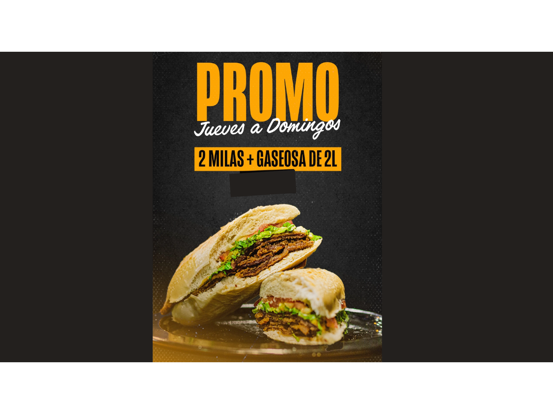 Promo FINDE (2 mila comun+gaseosa 2Lts)