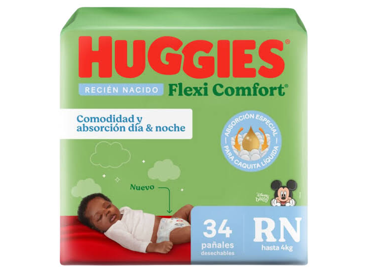 Huggies Flexi confort Rn hasta 4kg