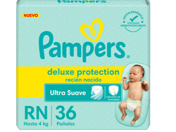 Pañales Pampers Recién nacido hasta 4kg x 36 u