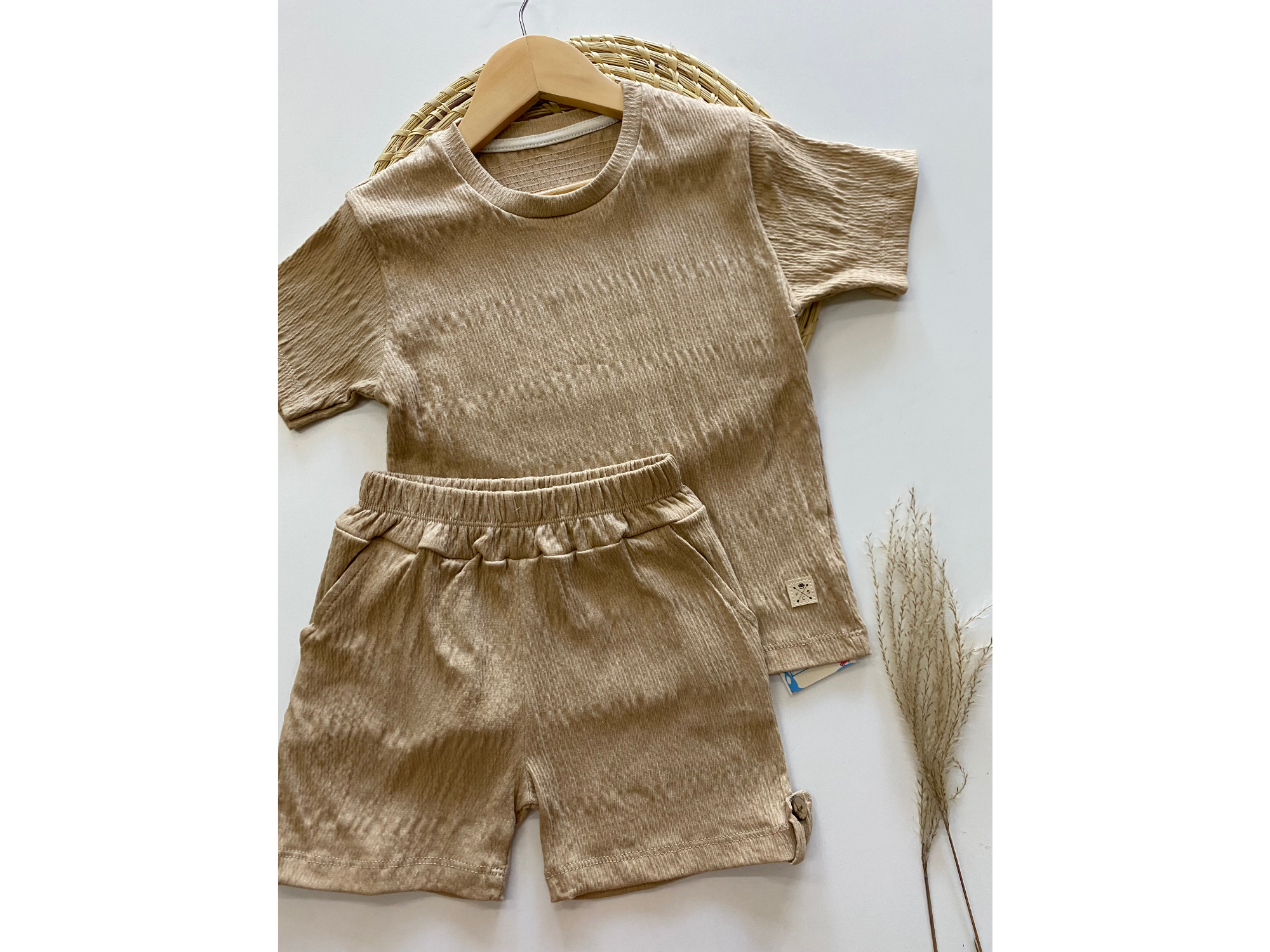 Conjunto bambula elastizada varón bebé