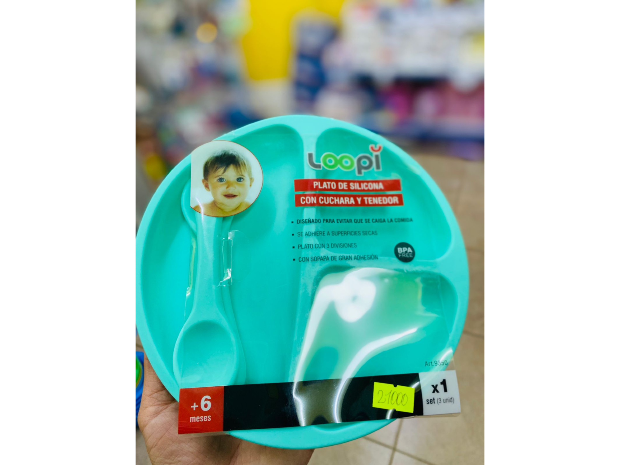 Plato silicona con cubiertos loopi 9350