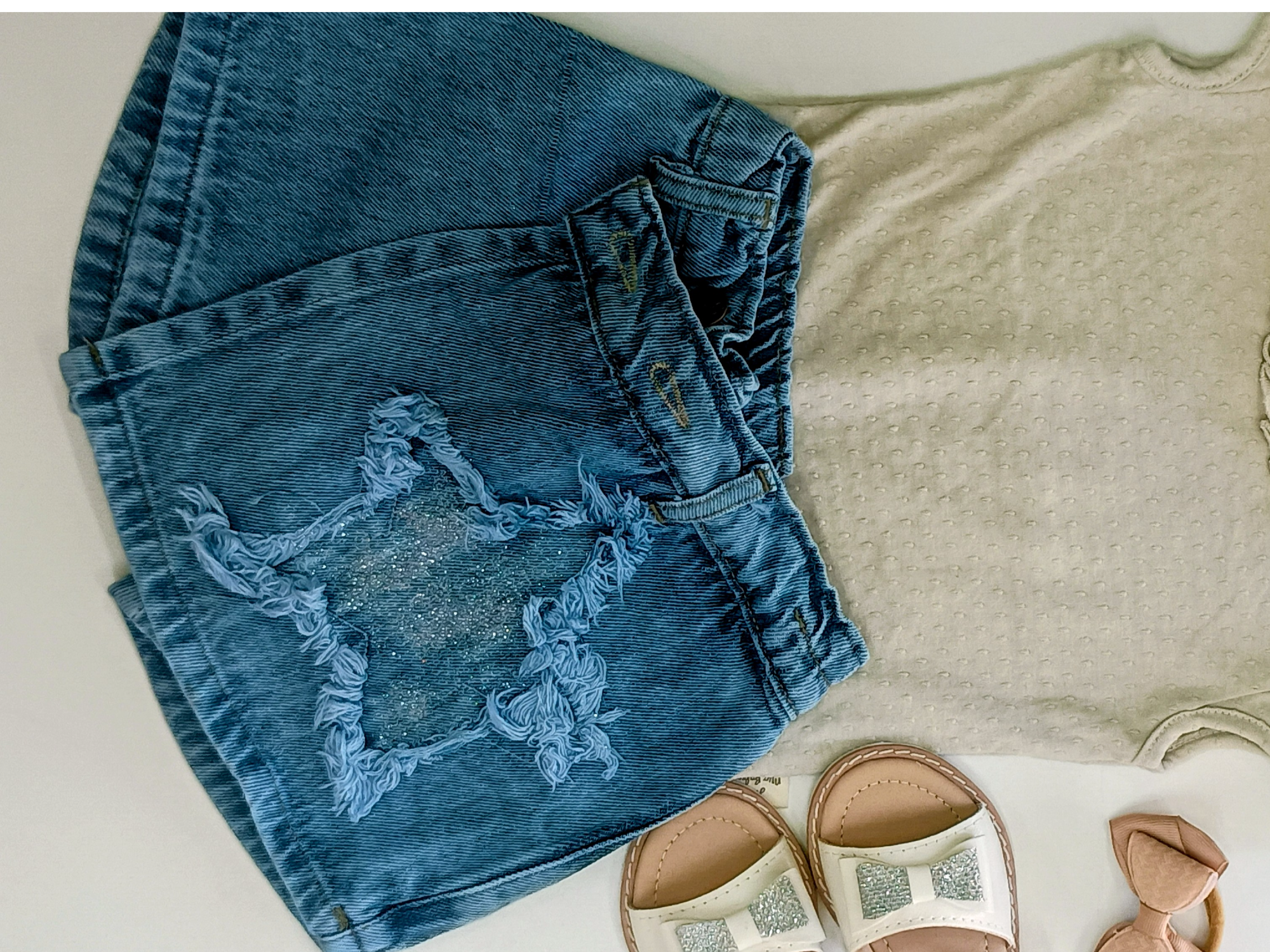 Short pollera jean beba