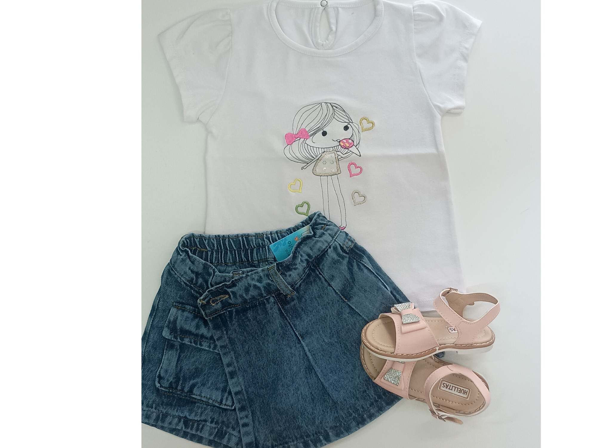 Short pollera jean beba