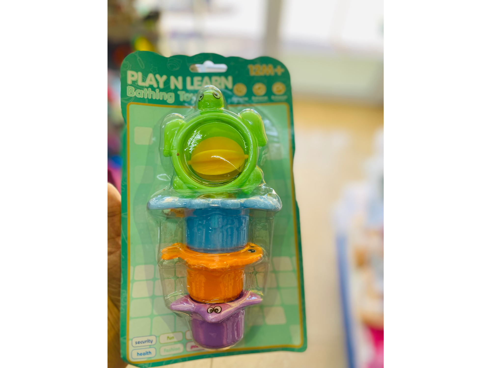 Jueguete para bañera tortuga x 4