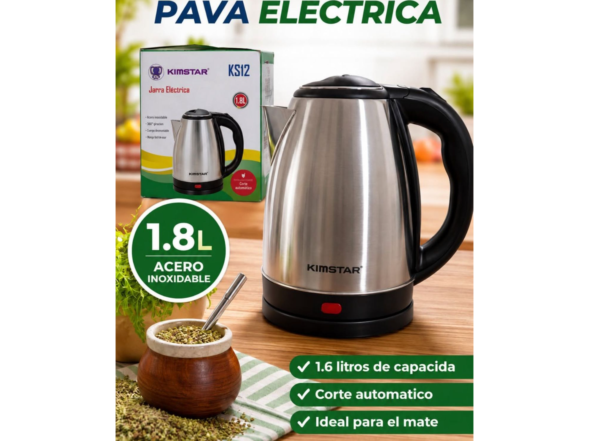 Pava eléctrica 1.8 L