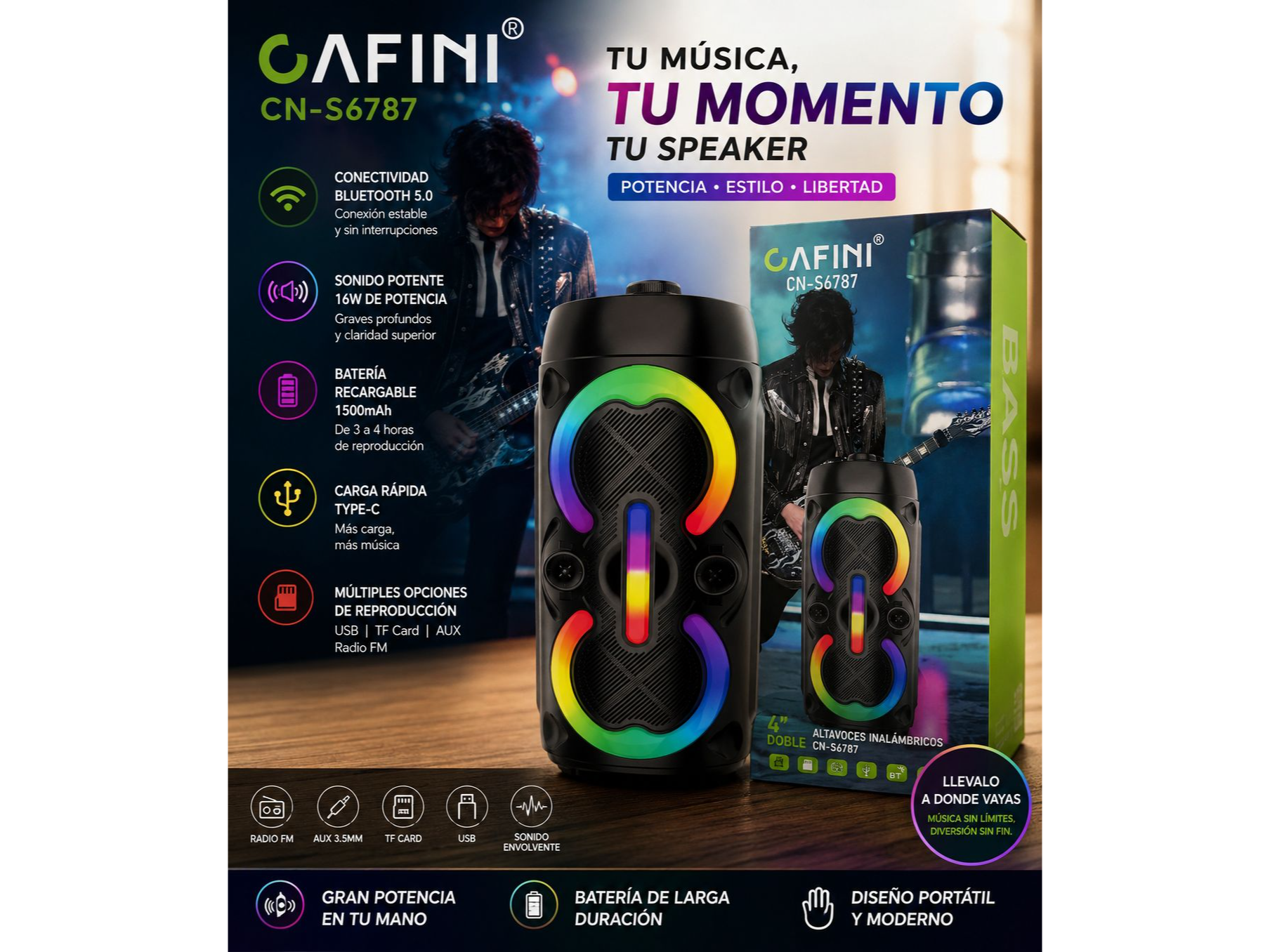 PARLANTE GAFINI 2×4"🤩