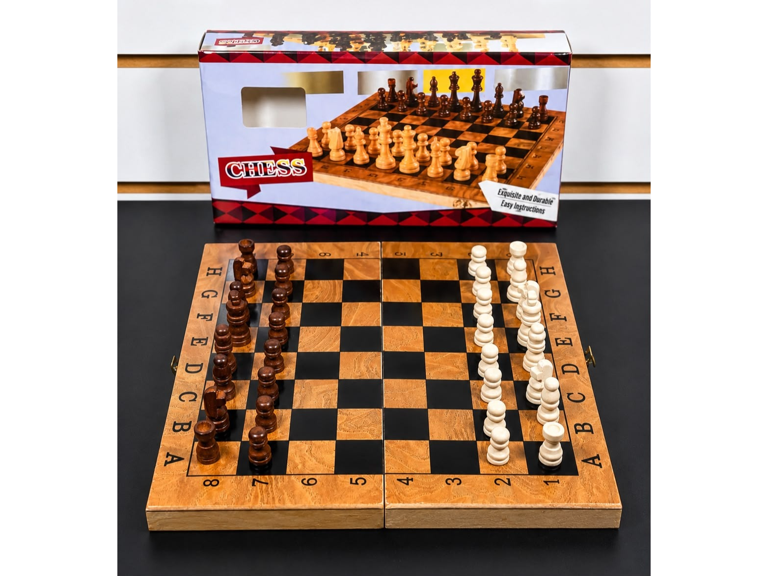 Tablero 2 en 1: Ajedrez/Backgammon