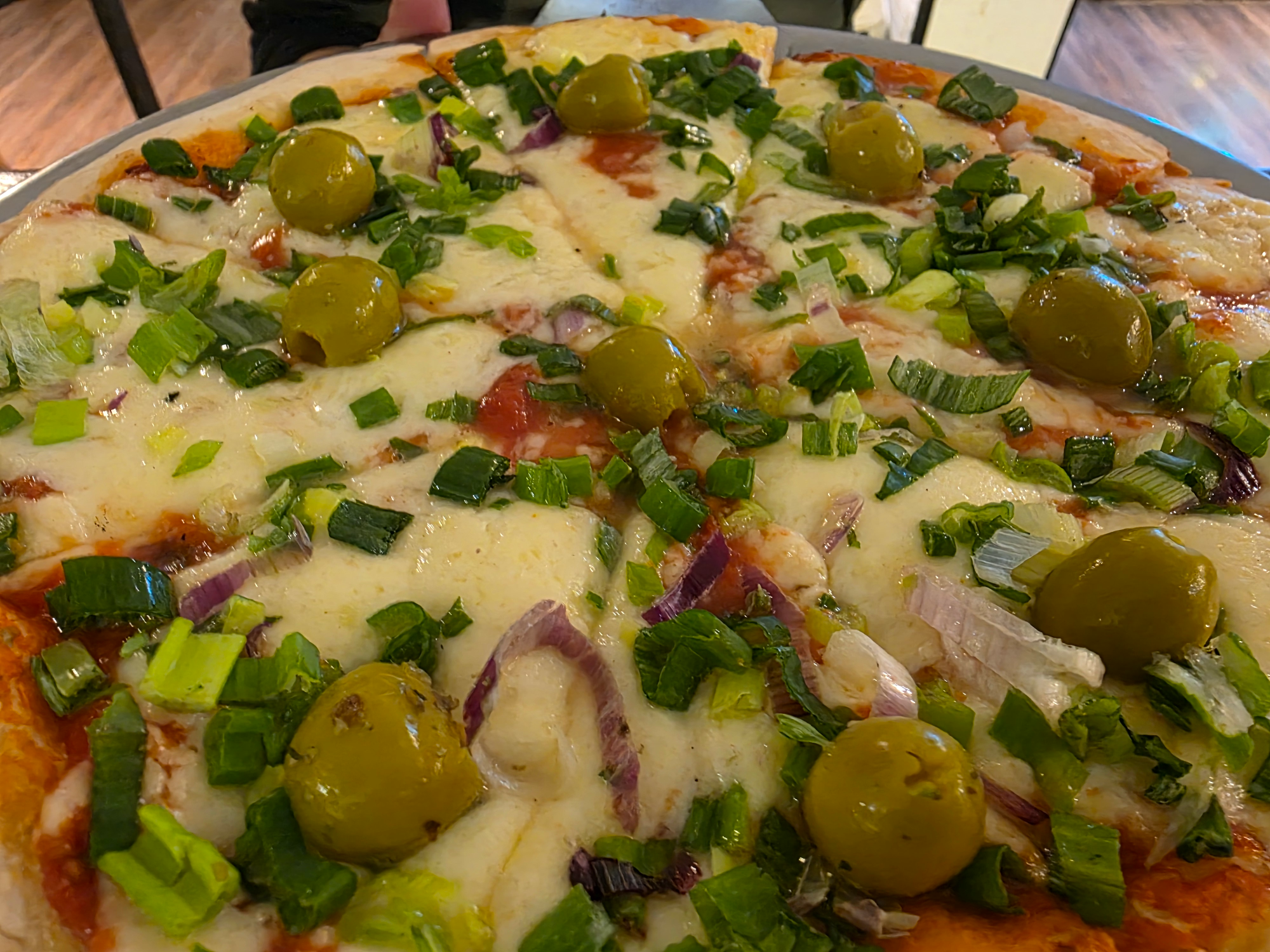 Pizza Muzzarella al Verdeo