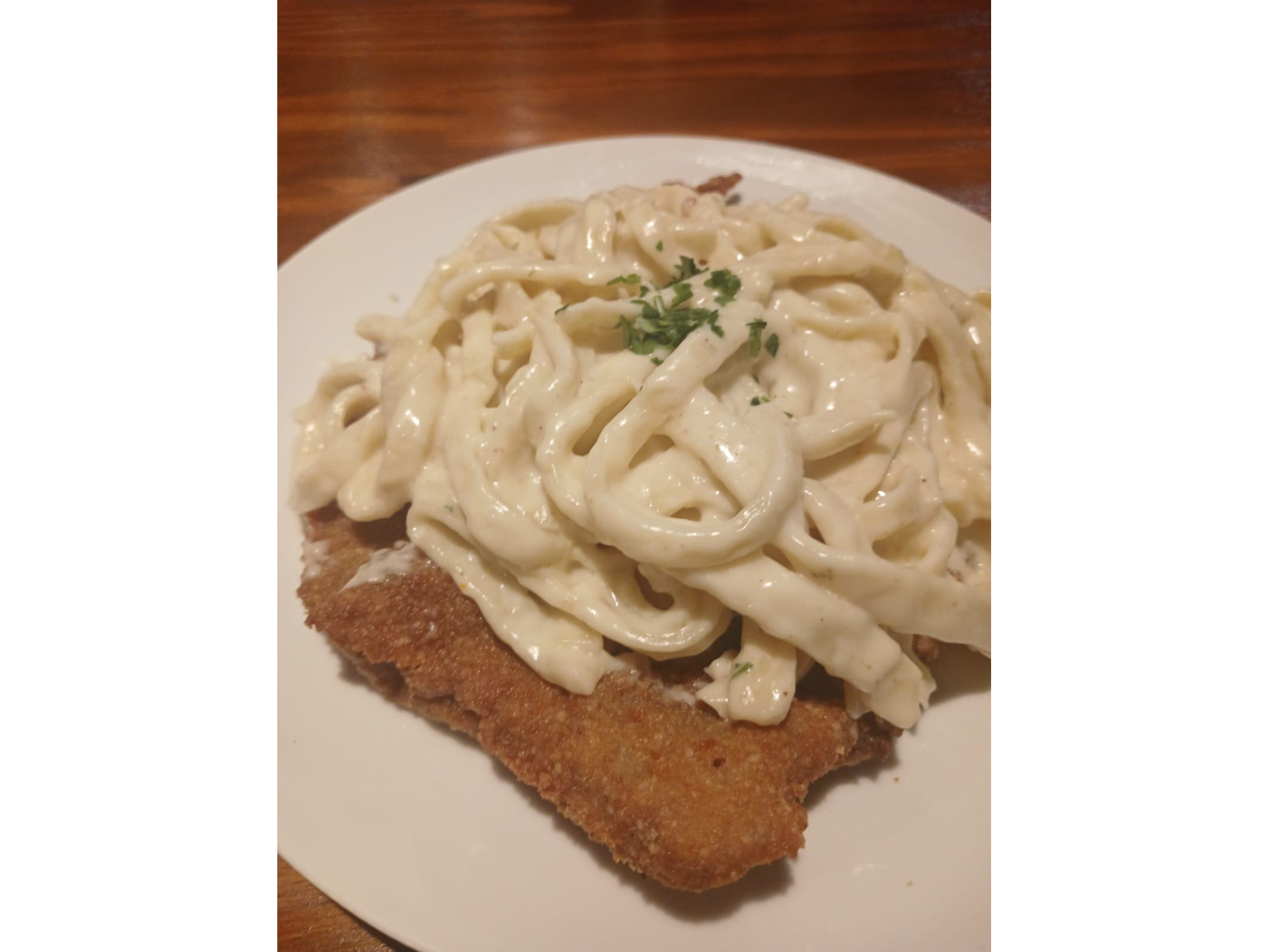 Milanesa de Ternera para 1 con Cintas a la Crema