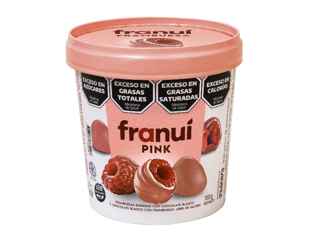 FRAMBUESAS BAÑADAS EN CHOCOLATE BLANCO Y ROSA