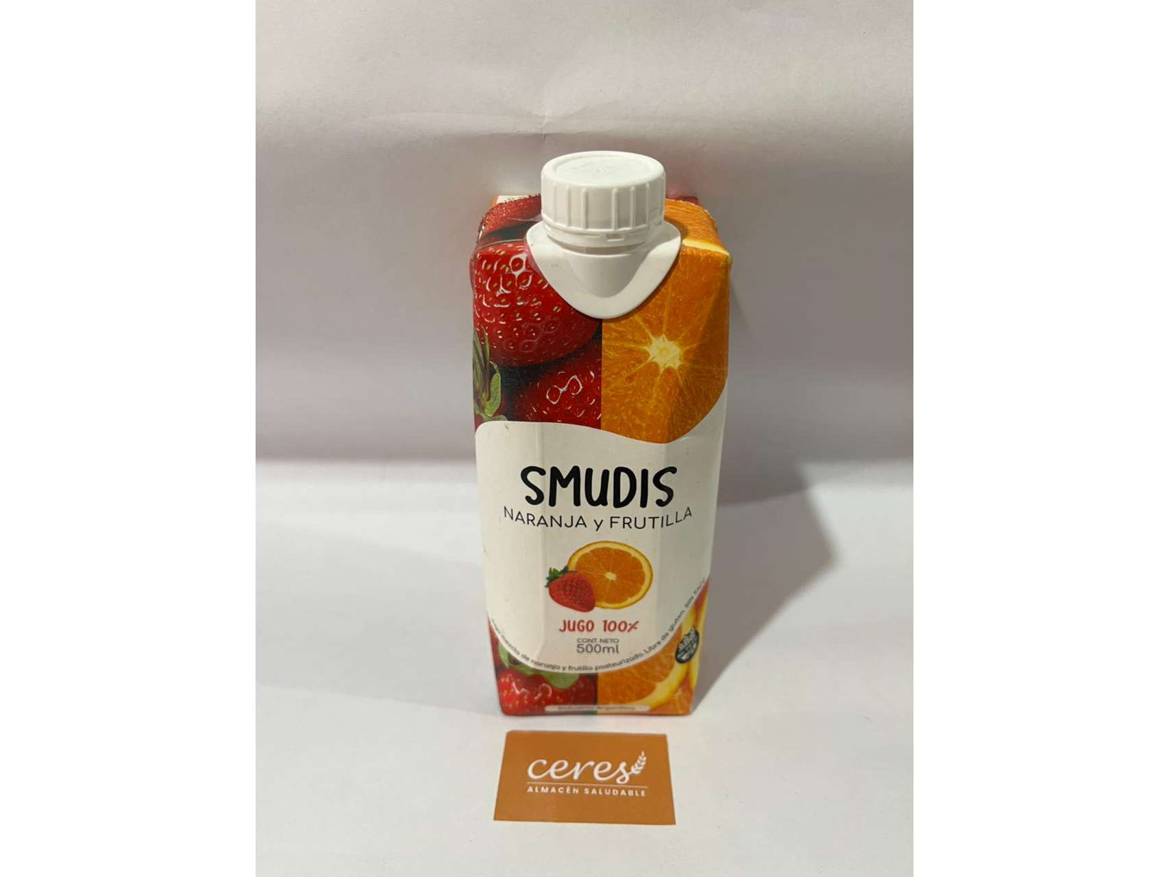 Jugo de naranja y frutilla