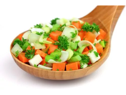 Bandeja de verduras para sopa