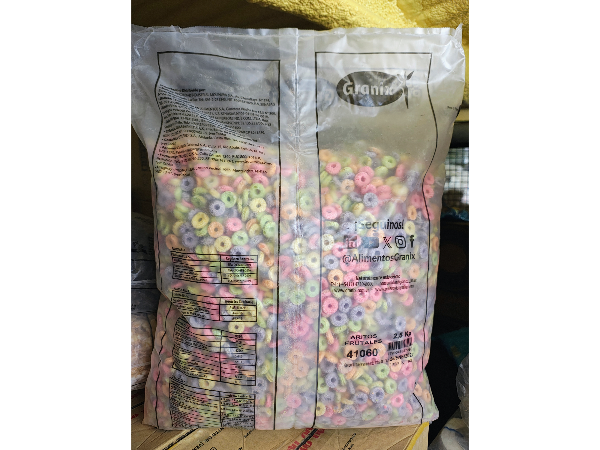 ARITOS FRUTALES 2,5 KG GRANIX
