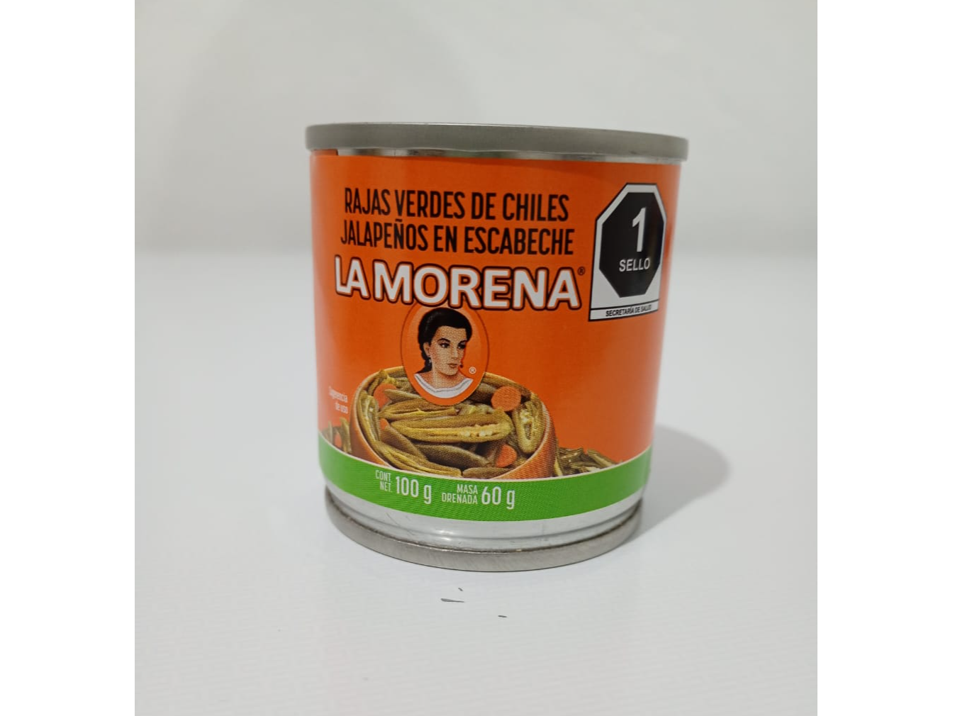 Rajas verdes de chiles jalapeños 100 g