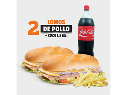2 Lomos de Pollo + Coca 1,5 lts