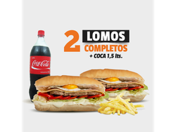2 Lomos Completos + Coca 1,5 lts