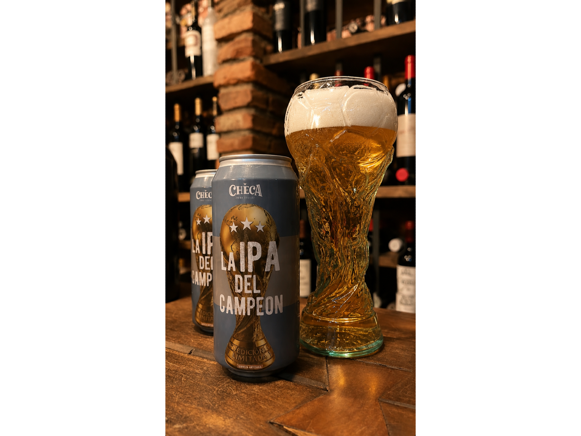Vaso Copa del Mundo + Cerveza Ipa Argentina Checa