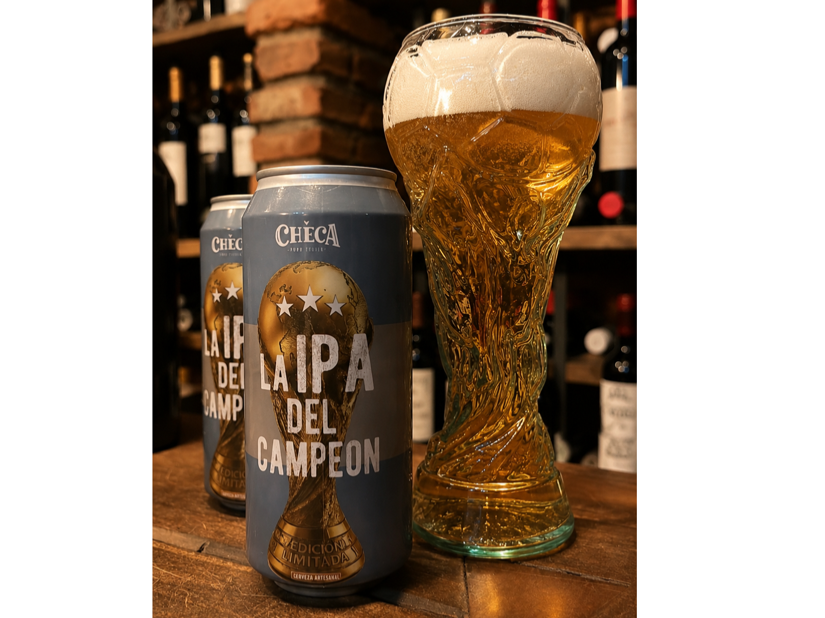Vaso Copa del Mundo + cerveza Ipa Mundial