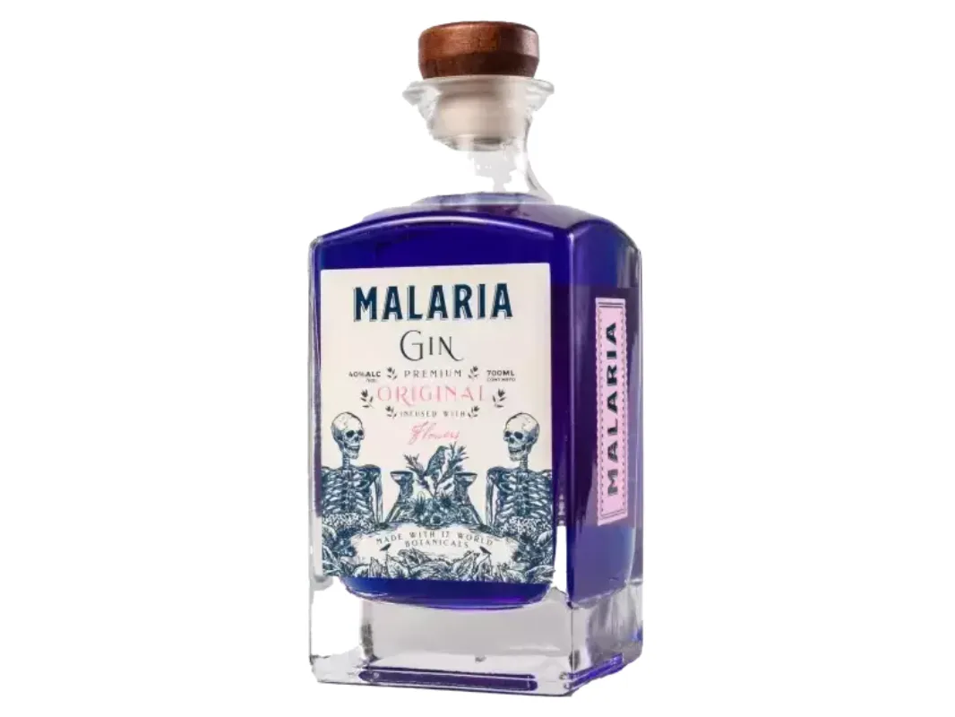 Malaria Gin Black infused with Berries 700ml