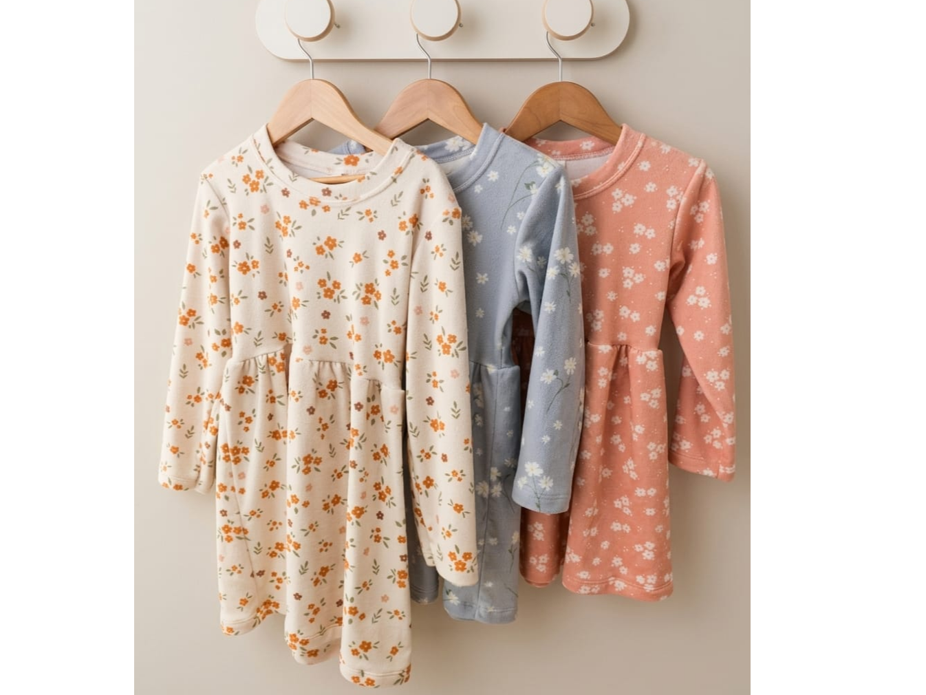 Vestido plush estampado