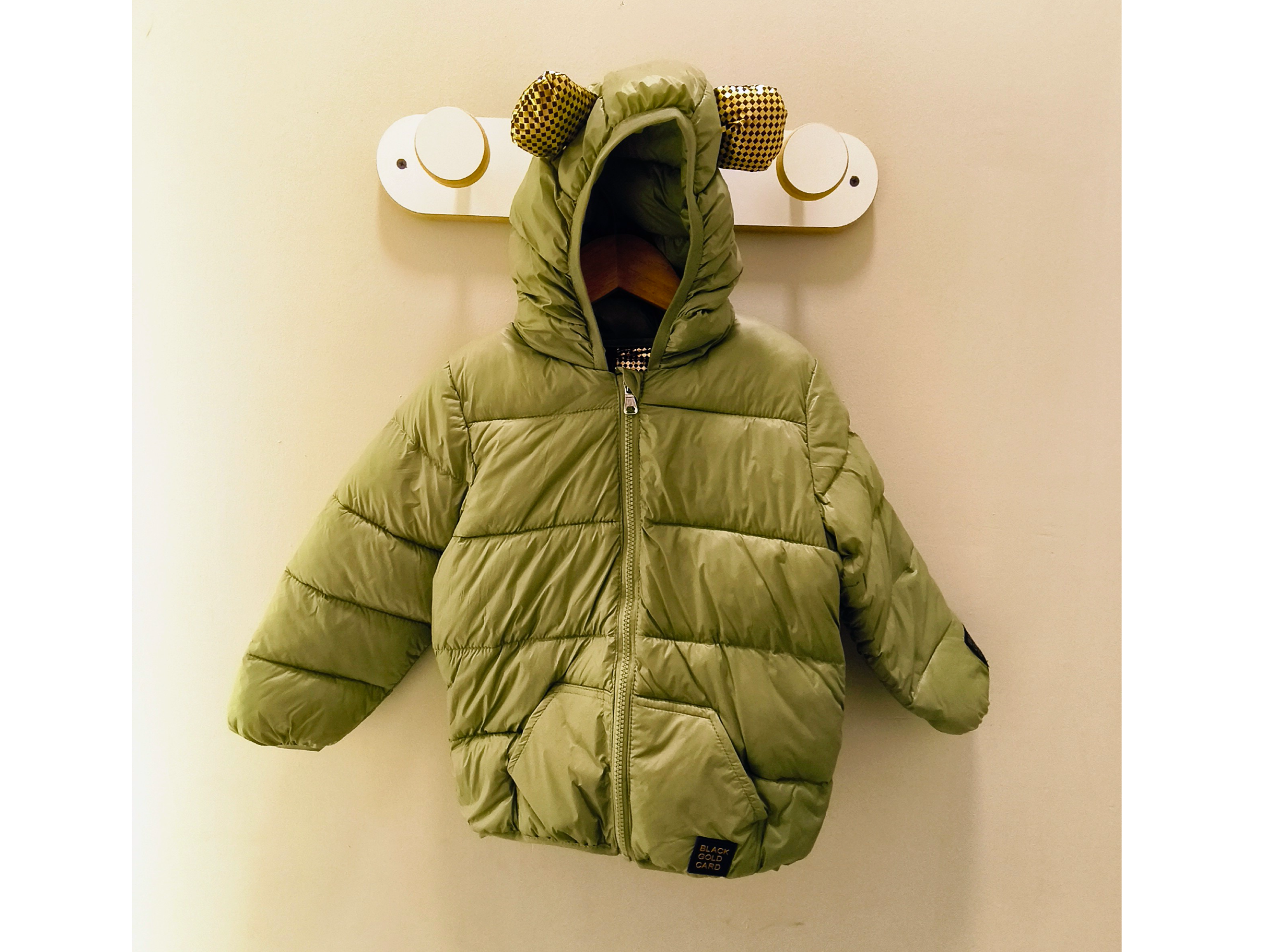 Campera Puffer Osito Dorado