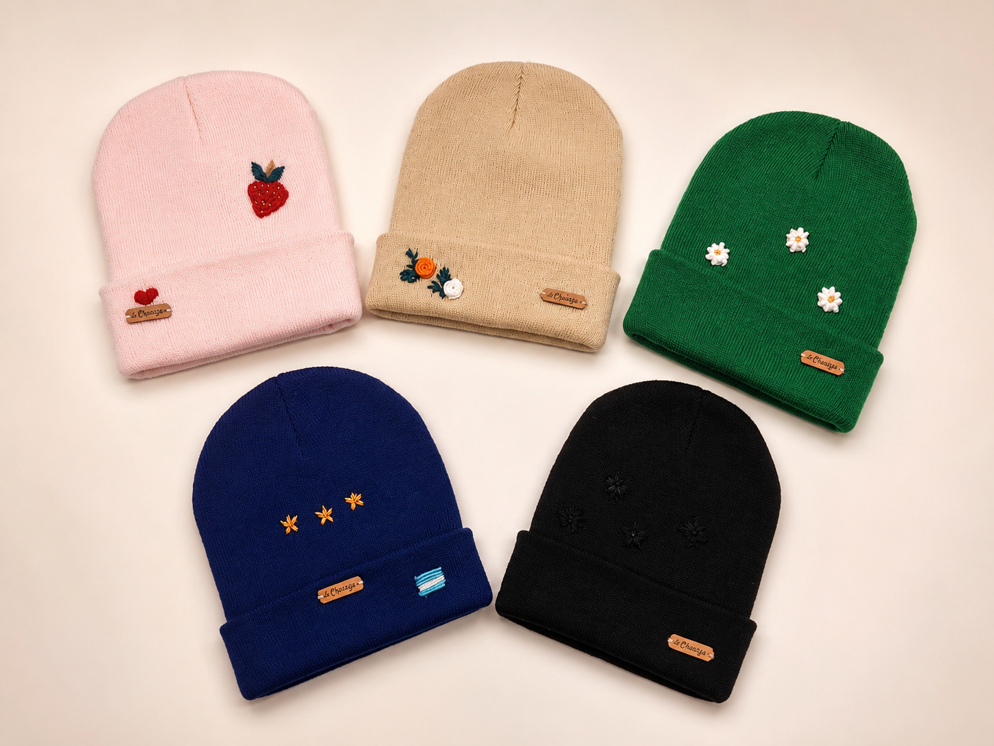 Gorro bordado a mano