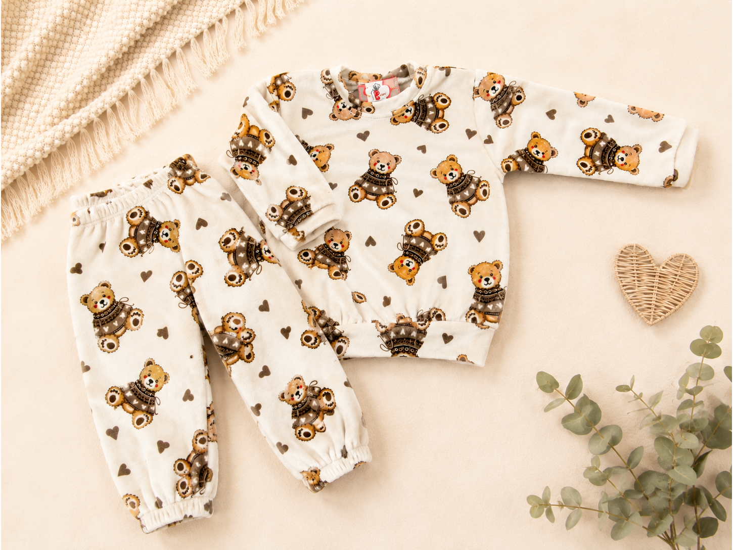 Conjunto plush estampado