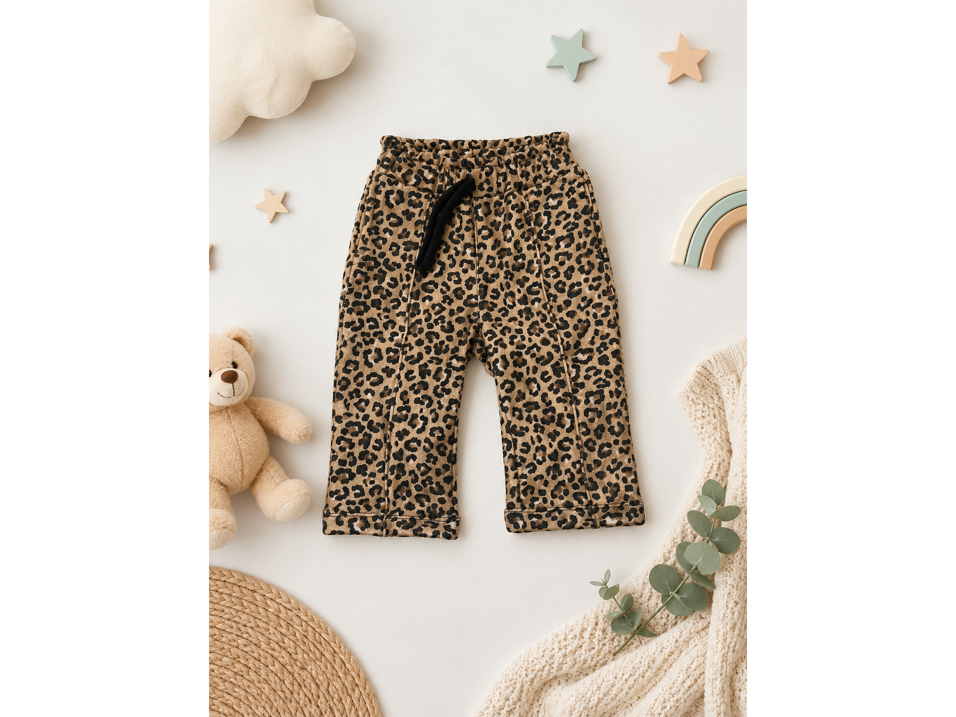 Pantalón Print algodón frizado