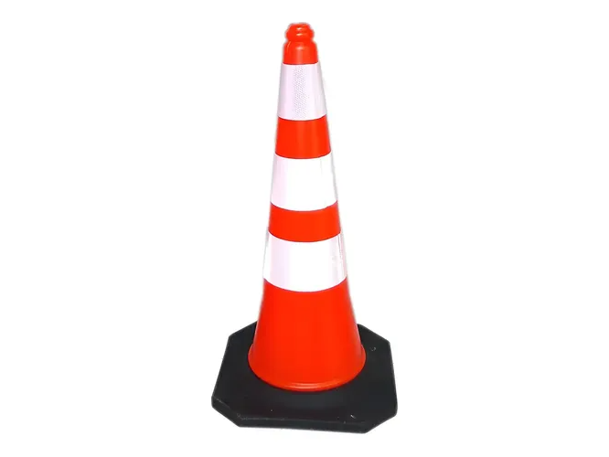 CONO REFLECTIVO NARANJA BASE GOMA 78 CM