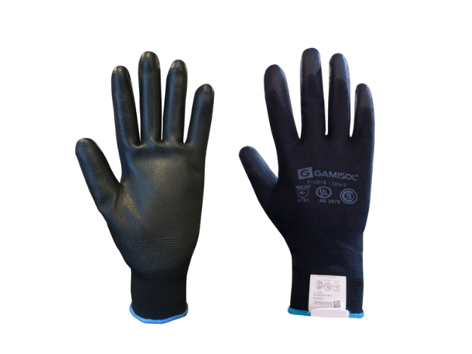 GUANTES POLYESTER BAÑADO EN NITRILO NEGRO - GUANTE NEGRO